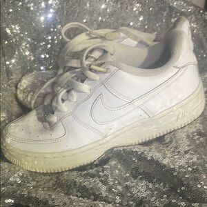 Nike White Air Force 1 Sneakers size 4.5Y